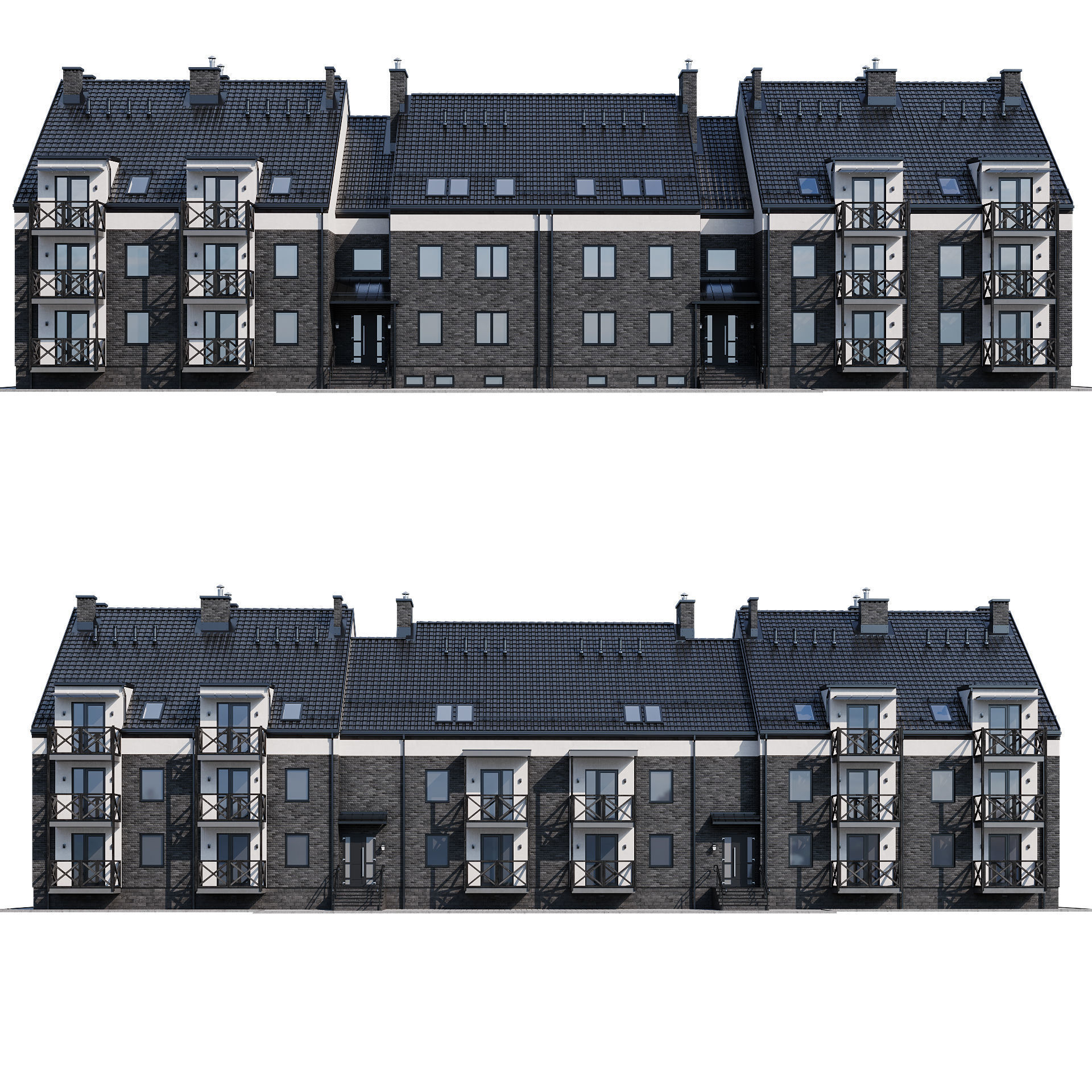 Modern house 16 3D model_2