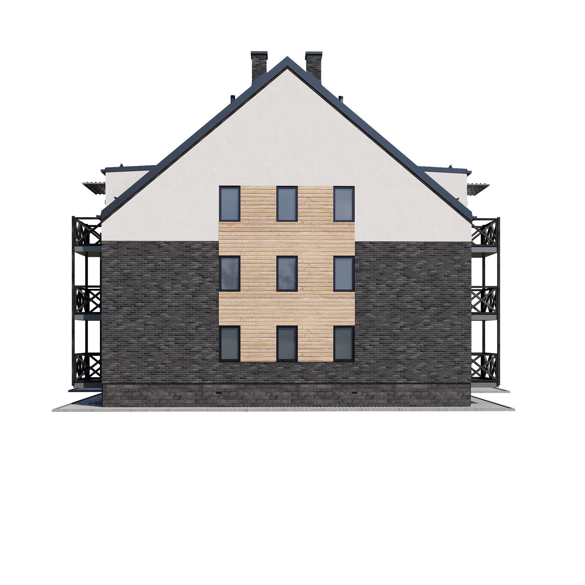 Modern house 16 3D model_11