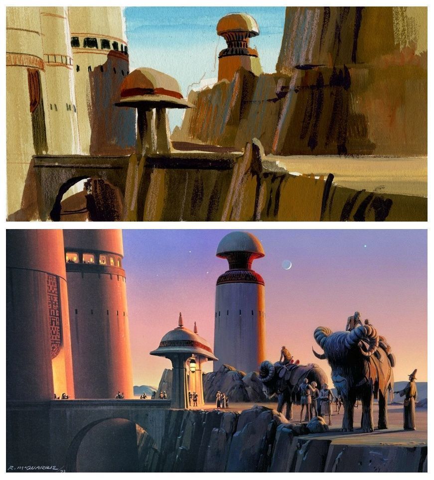 Ralph McQuarries Bazaar  - Set 4 - Gate  1-18 scale 3D print model_17