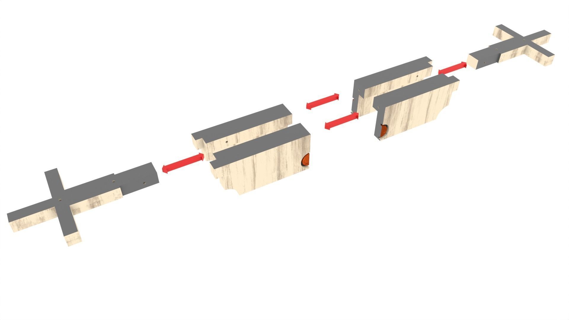 Ralph McQuarries Bazaar  - Set 4 - Gate  1-18 scale 3D print model_7