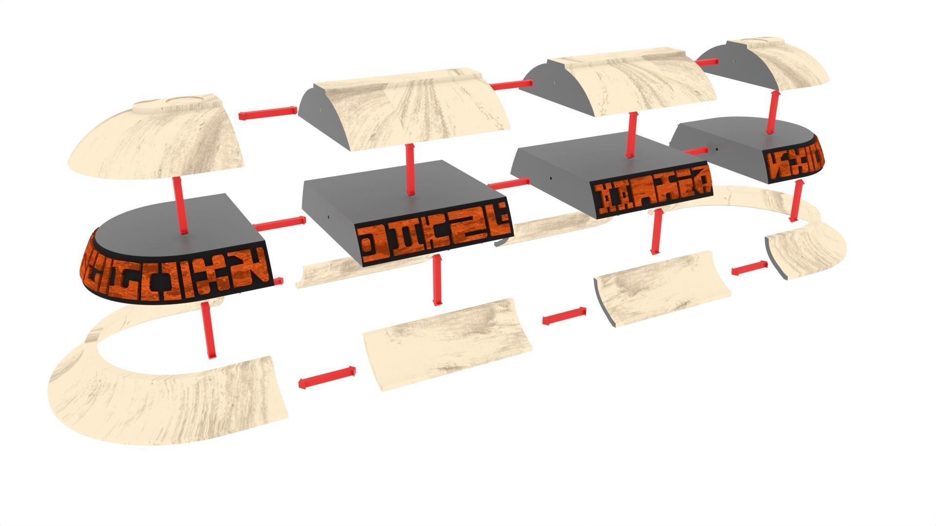 Ralph McQuarries Bazaar  - Set 4 - Gate  1-18 scale 3D print model_8