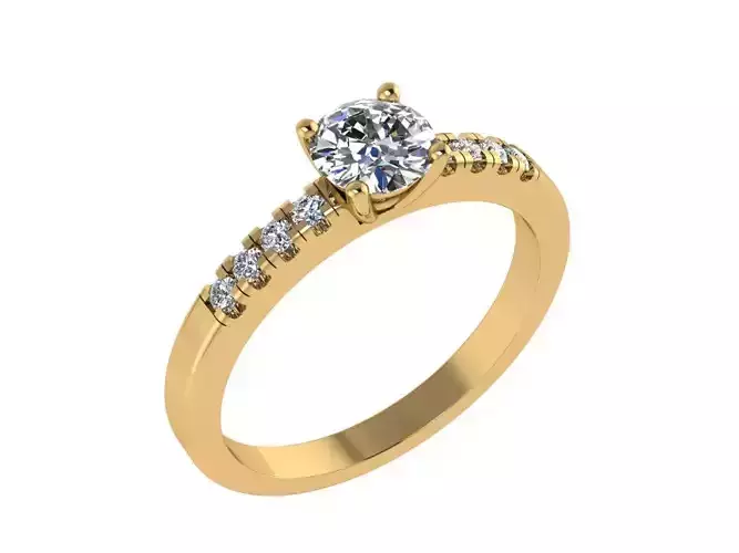 Ring082 diamond engagement ring gold