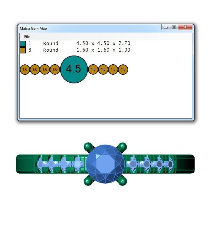 Ring082 diamond engagement ring gold 3D print model_6