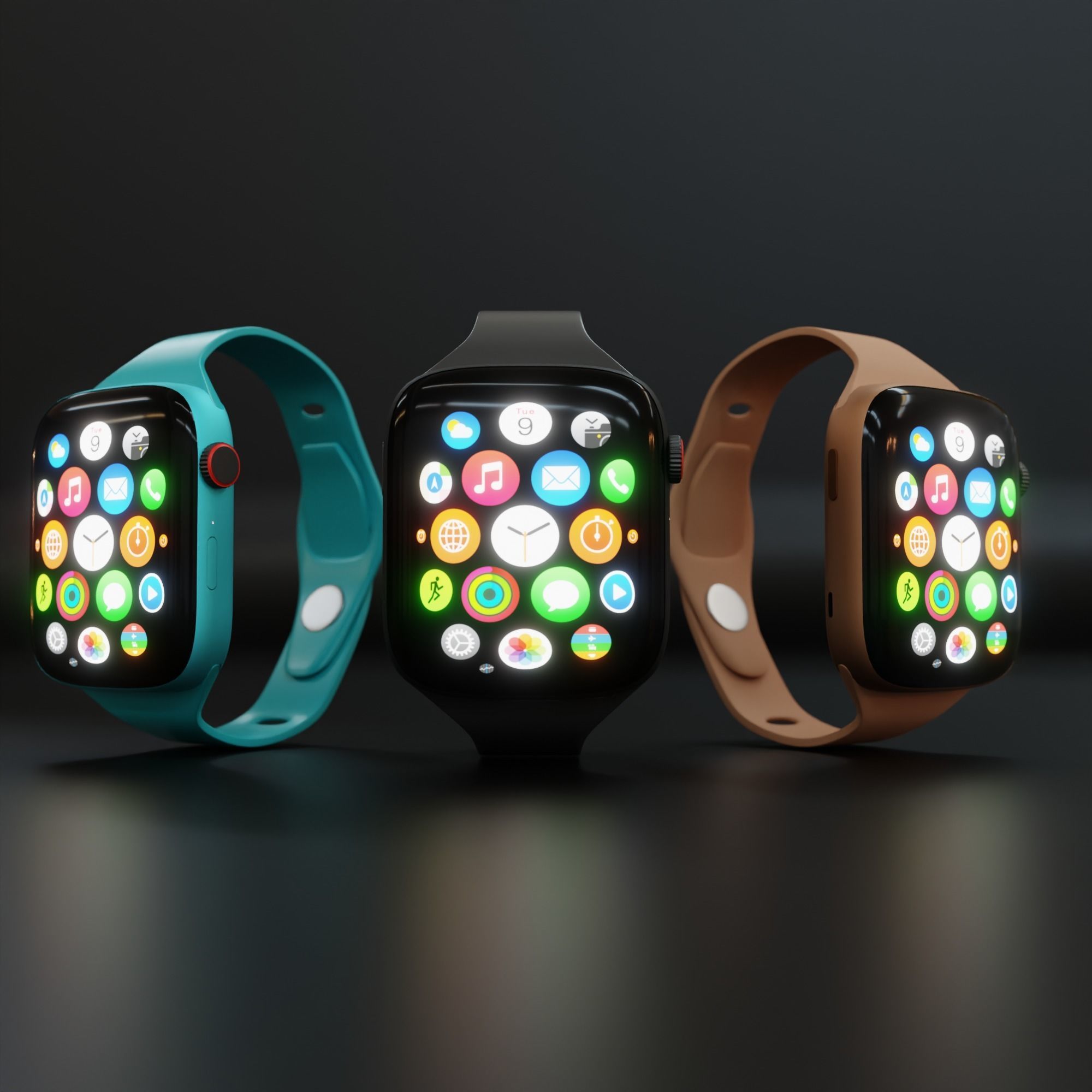 Smart watch 3D model_2