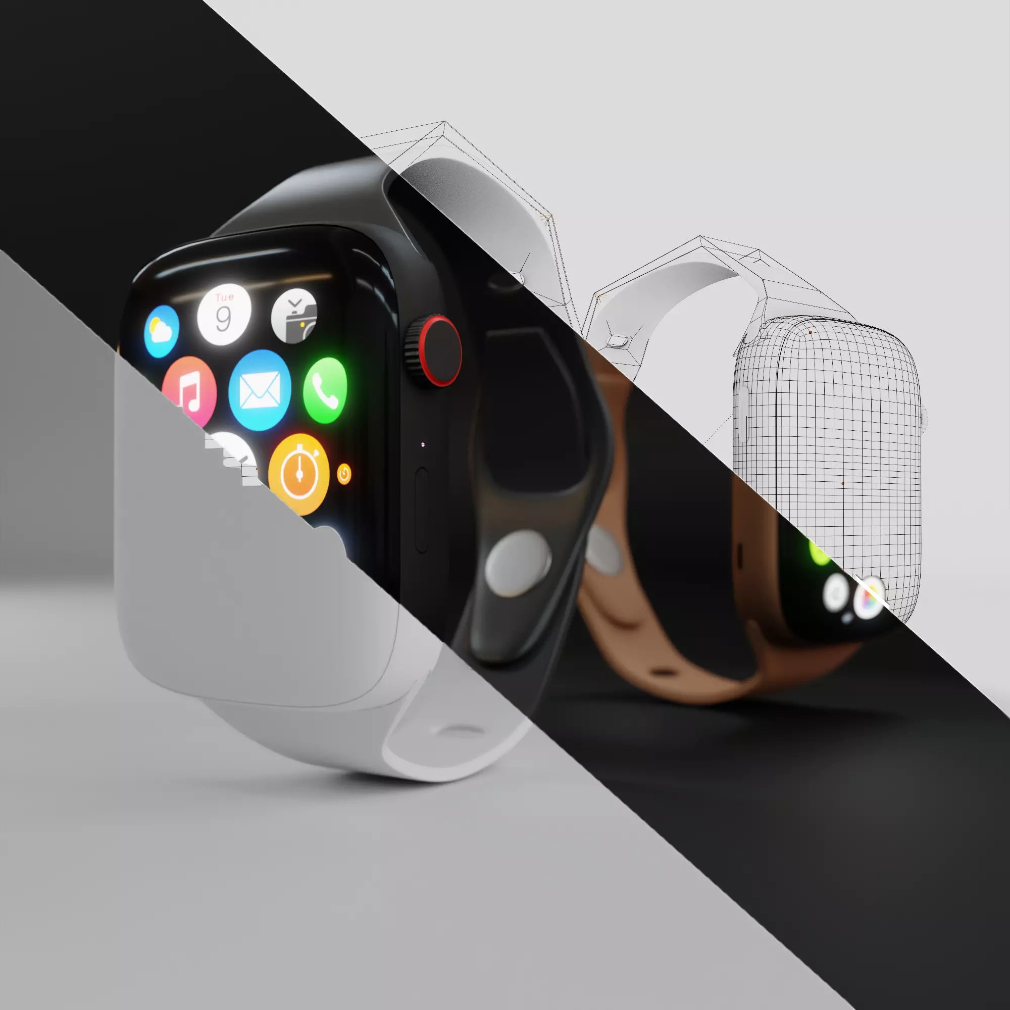 Smart watch 3D model_0