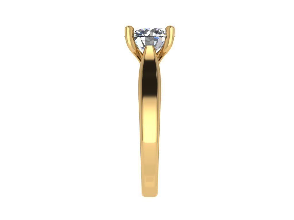 Ring084 solitaire engagement ring gold 3D print model_3