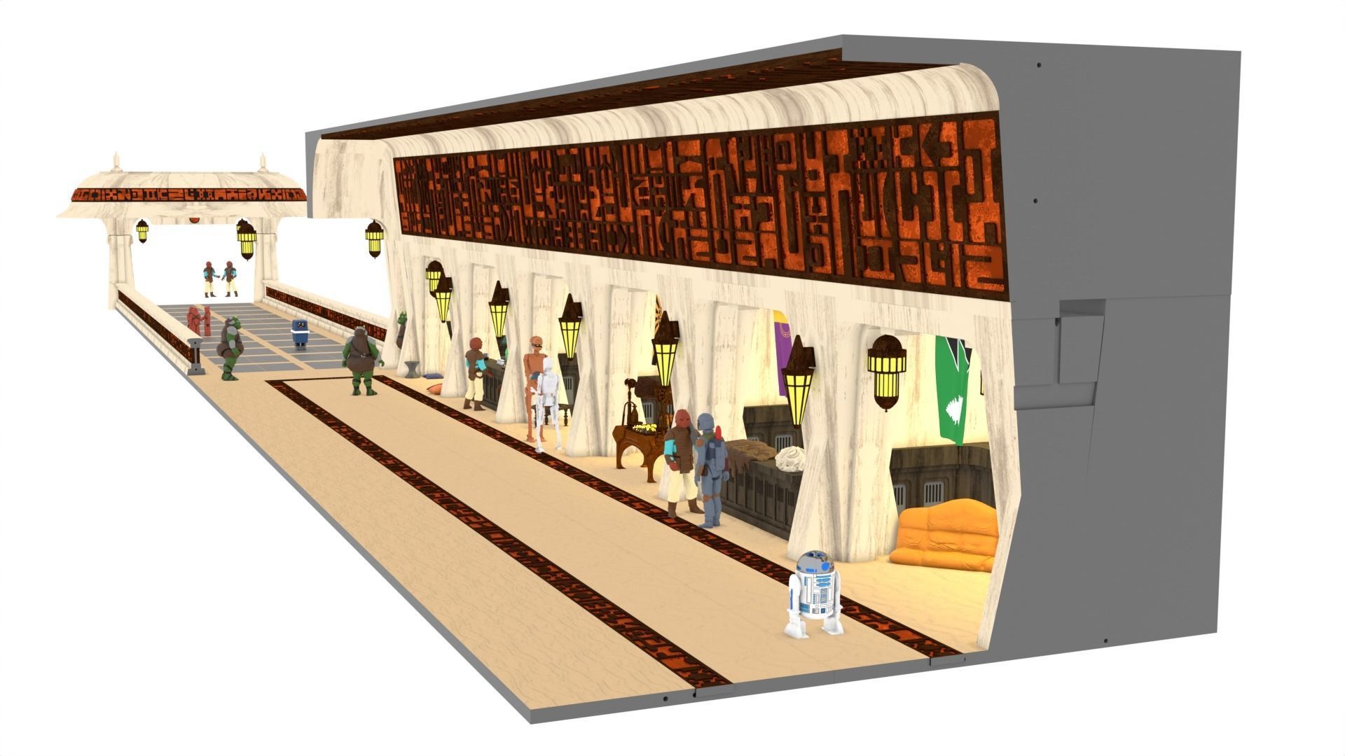 Ralph McQuarries Bazaar  - Complete set - 1-18 scale 3D Model Collection_6