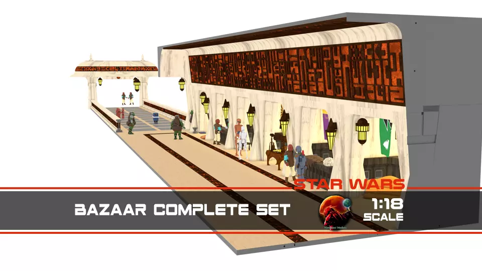 Ralph McQuarries Bazaar  - Complete set - 1-18 scale 3D Model Collection_0