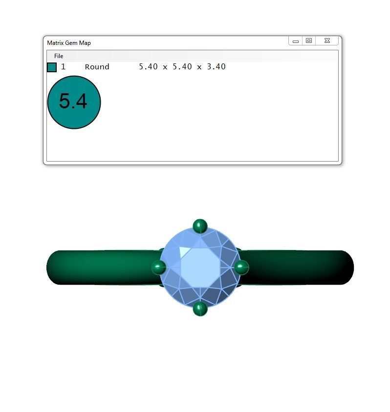 Ring085 diamond solitaire engagement ring gold 3D print model_6