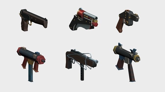 Craft mini pack Low-poly 3D model