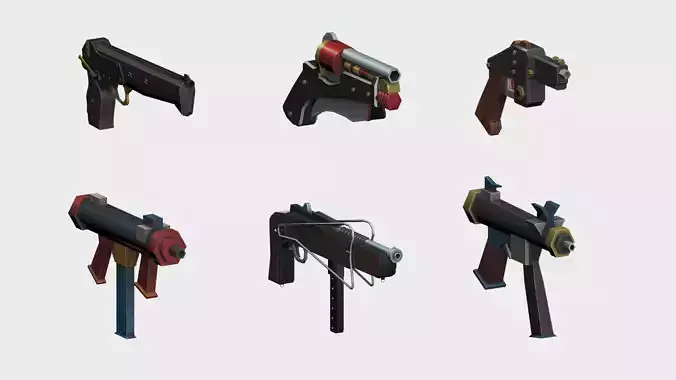Craft mini pack Low-poly 3D model