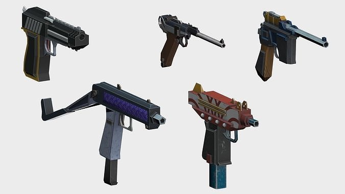 Replica  mini pack Low-poly 3D model