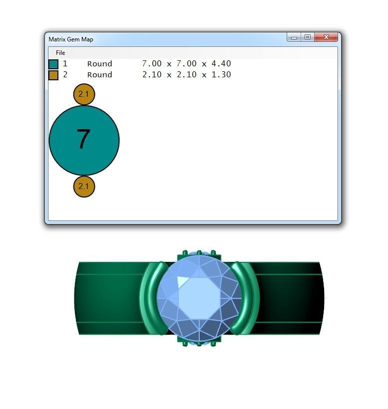 Ring086 gold engagement ring with diamond 3D print model_6