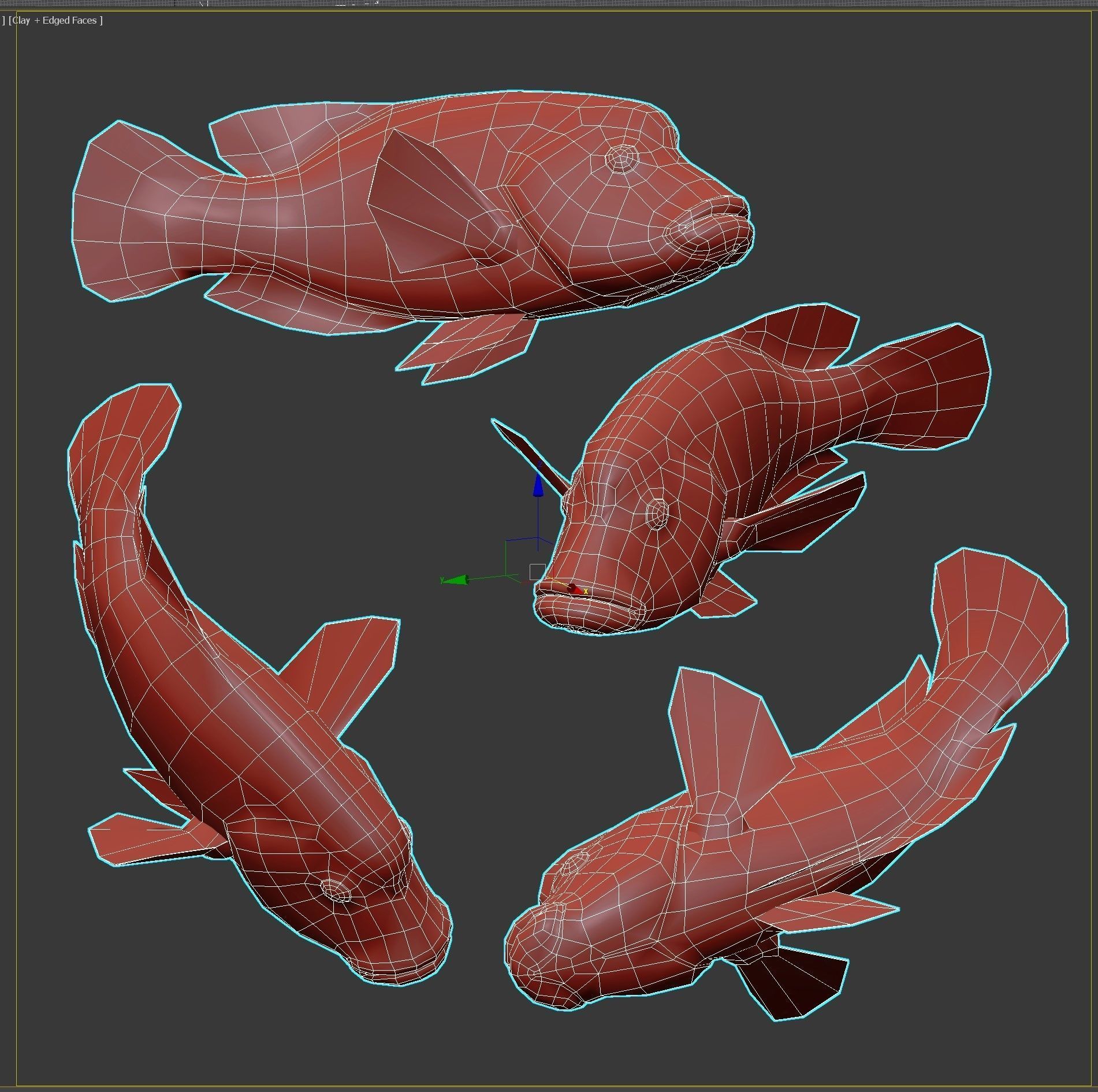 Fish Humphead Wrasse or Napoleonfish Low-poly 3D model_10