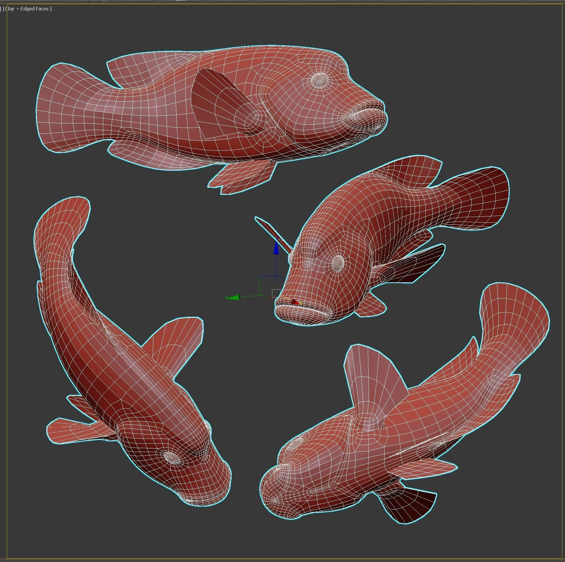 Fish Humphead Wrasse or Napoleonfish Low-poly 3D model_11