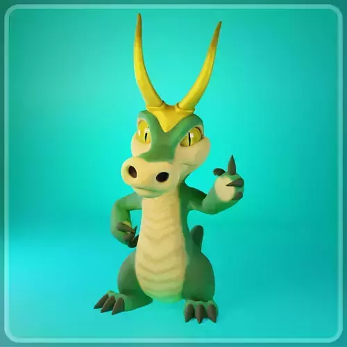CROKI cartoon dragon 3D print model