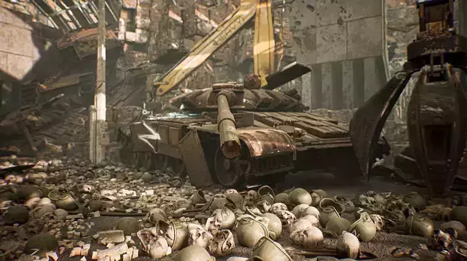 JunkYard Environment Kit Low-poly 3D model JunkYard Environment Kit Low-poly 3D model