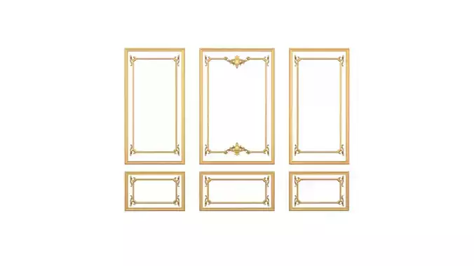 Plaster decorative frame  017