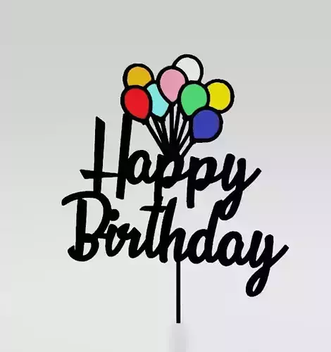 Happy Birthday topper