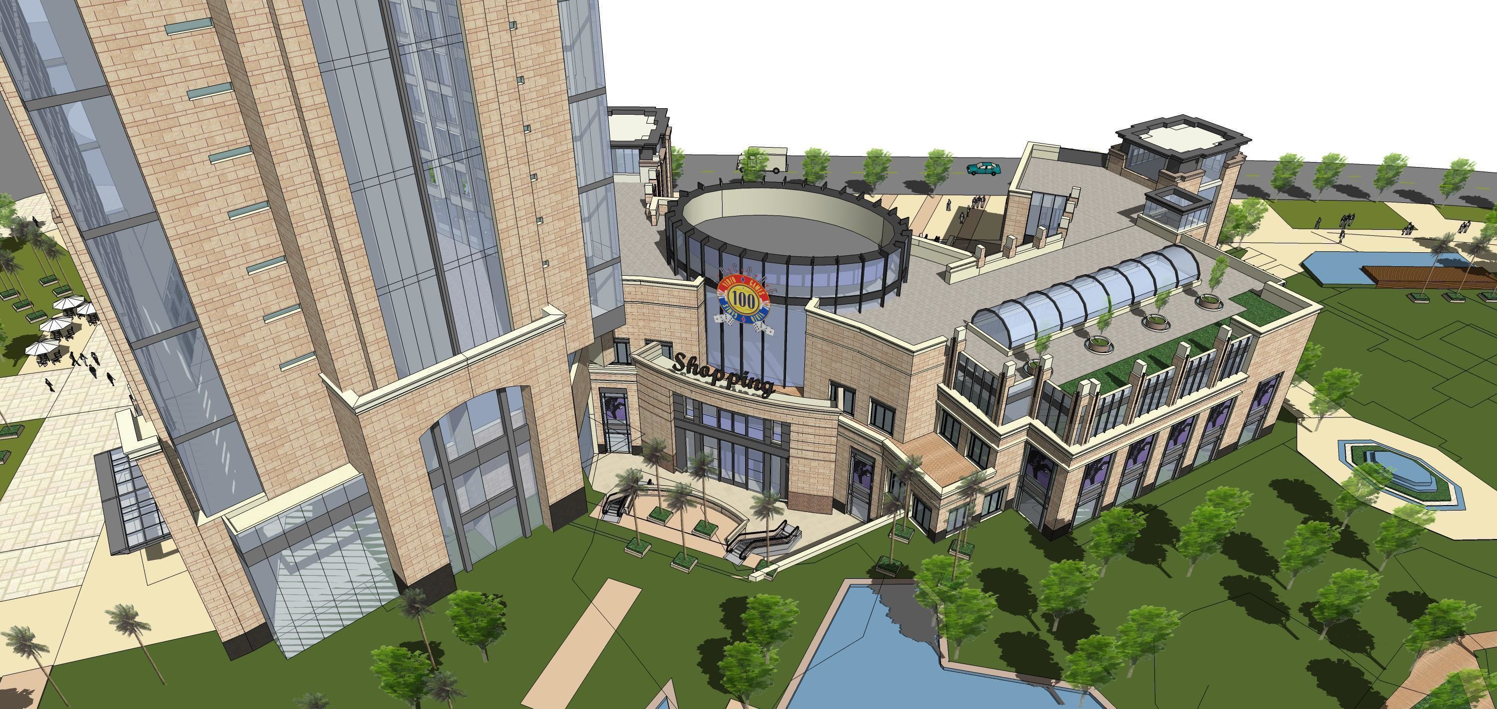 Sketchup Commercial Hotel Office Complex R1 3D model_7