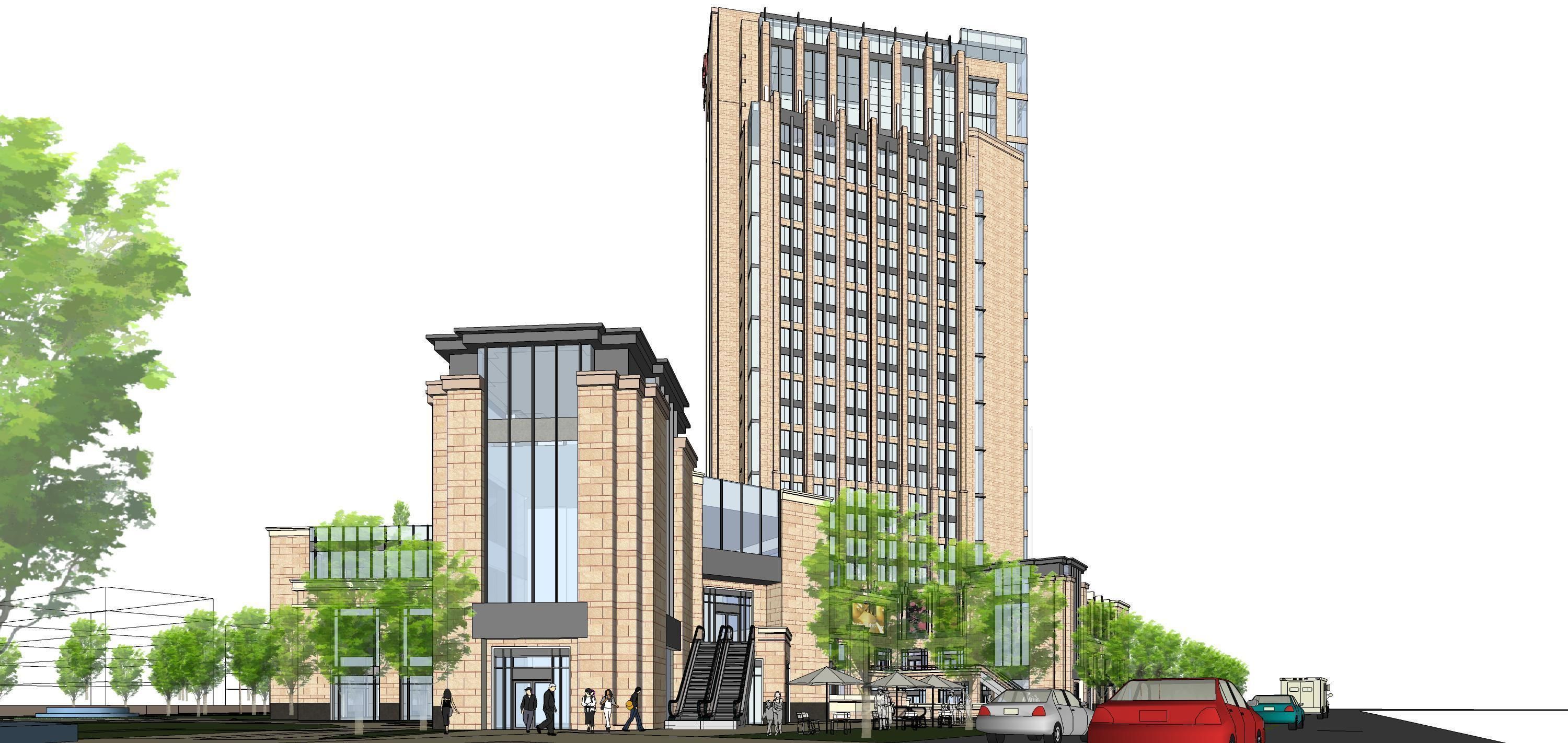 Sketchup Commercial Hotel Office Complex R1 3D model_5