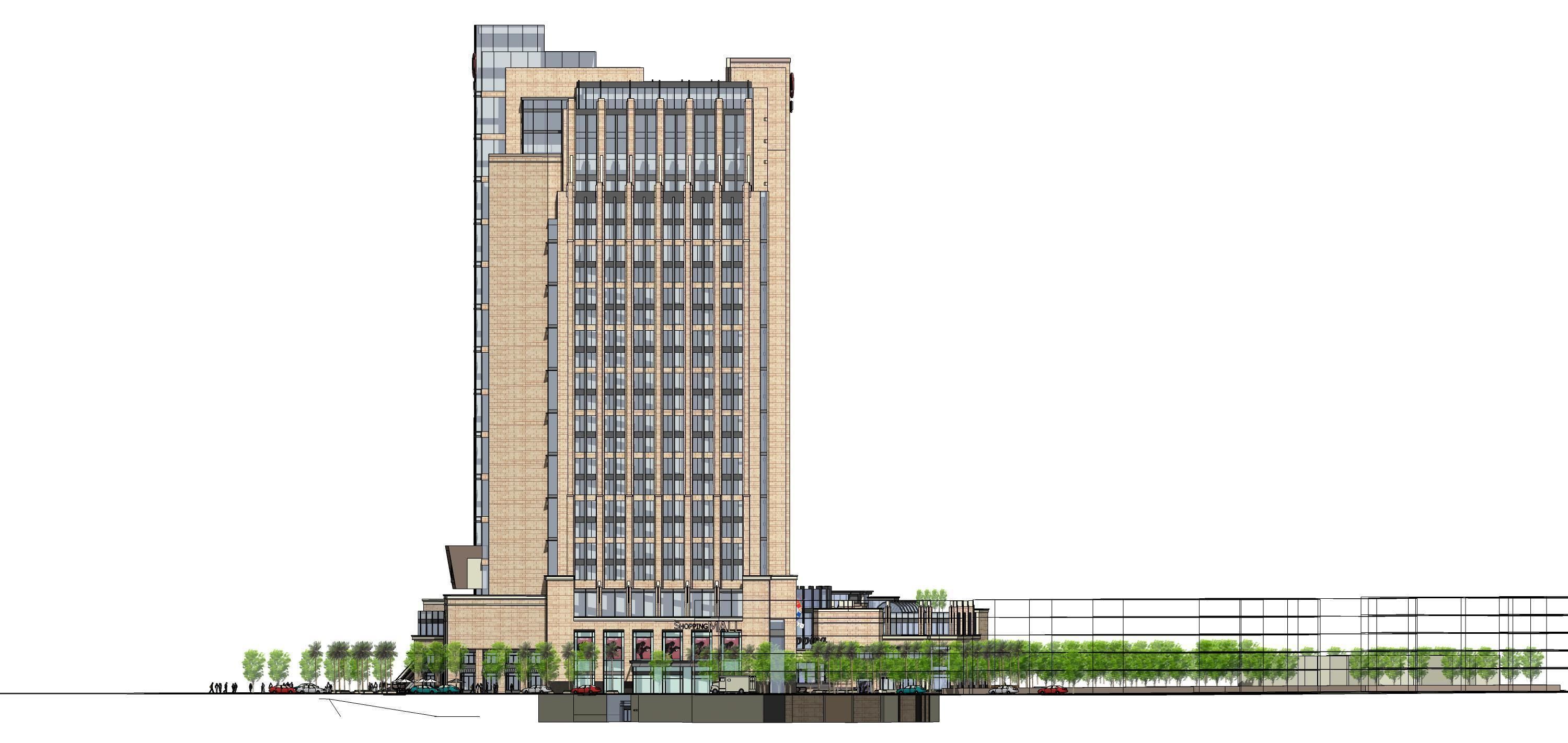 Sketchup Commercial Hotel Office Complex R1 3D model_8