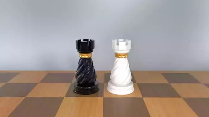 Rook 3D Luxury Chess Pieces 3D Print Model 3D print model