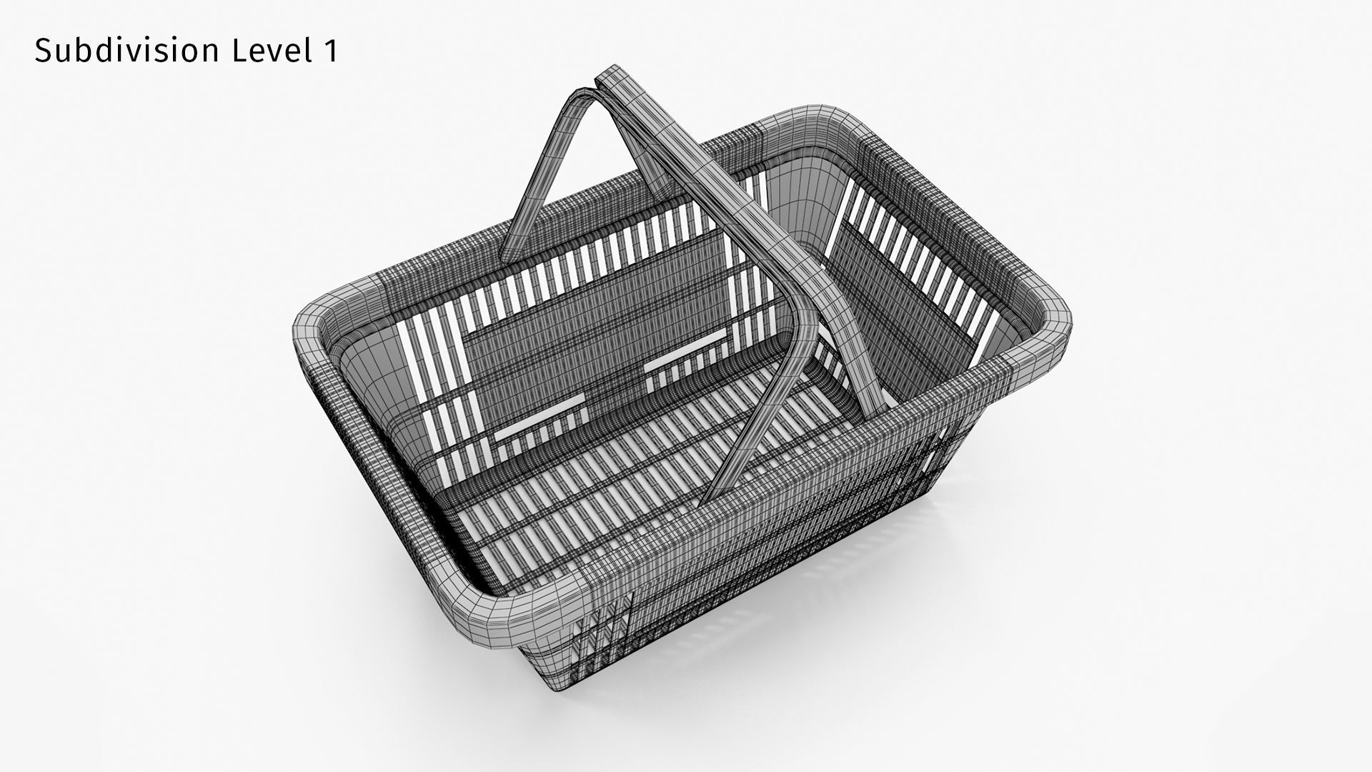 Shopping Basket 3D model_12