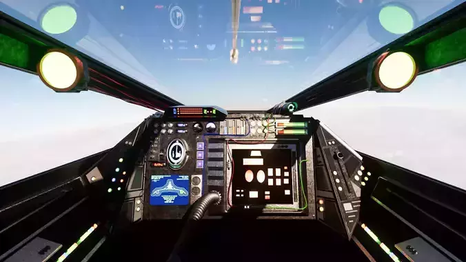 E-Wing Cockpit Low-poly 3D model
