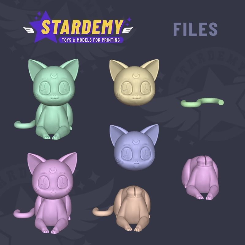 ARTEMIS SAILOR MOON STATUE TOY Laying Cat 3D print model_4