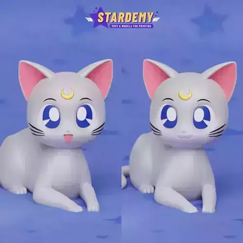 ARTEMIS SAILOR MOON STATUE TOY Laying Cat 3D print model