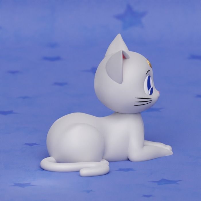 ARTEMIS SAILOR MOON STATUE TOY Laying Cat 3D print model_5
