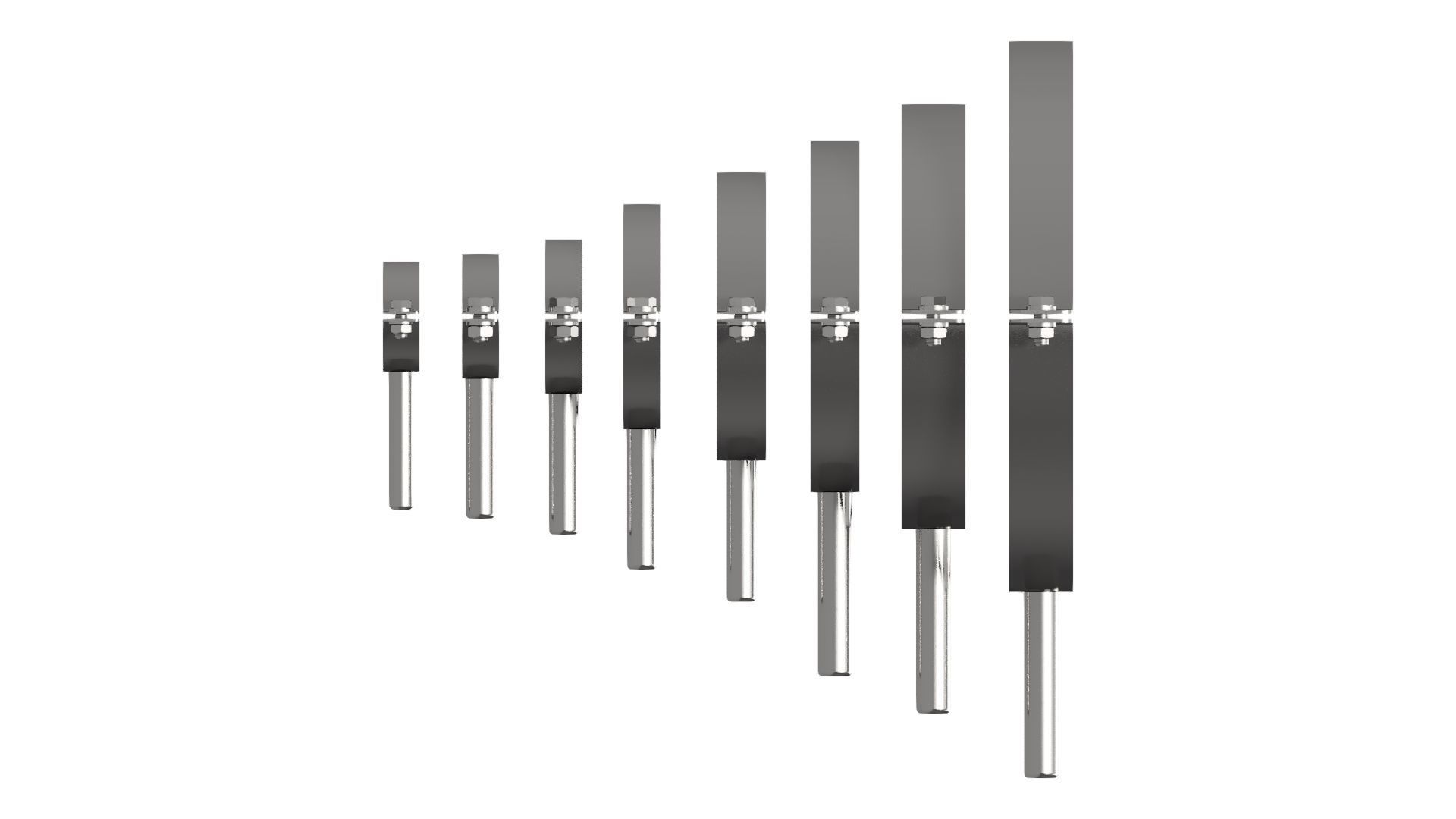 Standard pipe clamps Low-poly 3D model_3