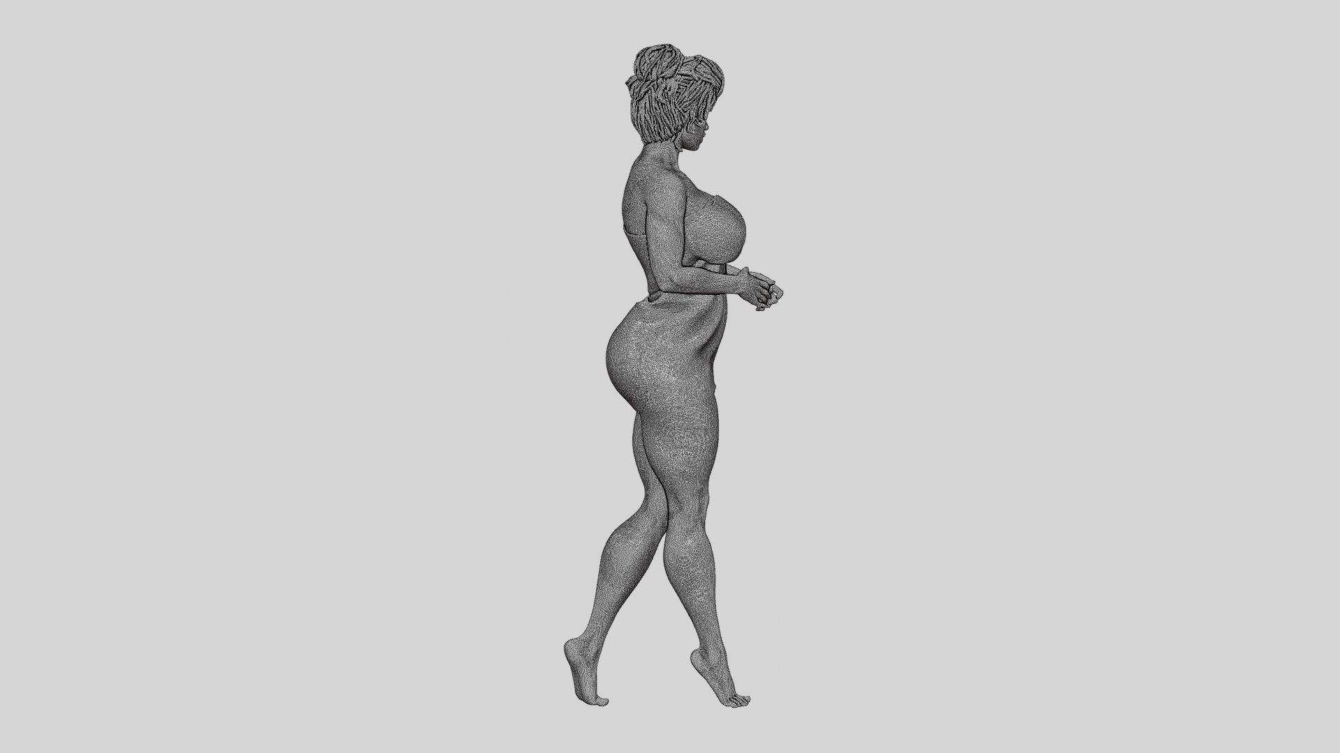 Woman Getting Out From Bathtub 3D print model_14