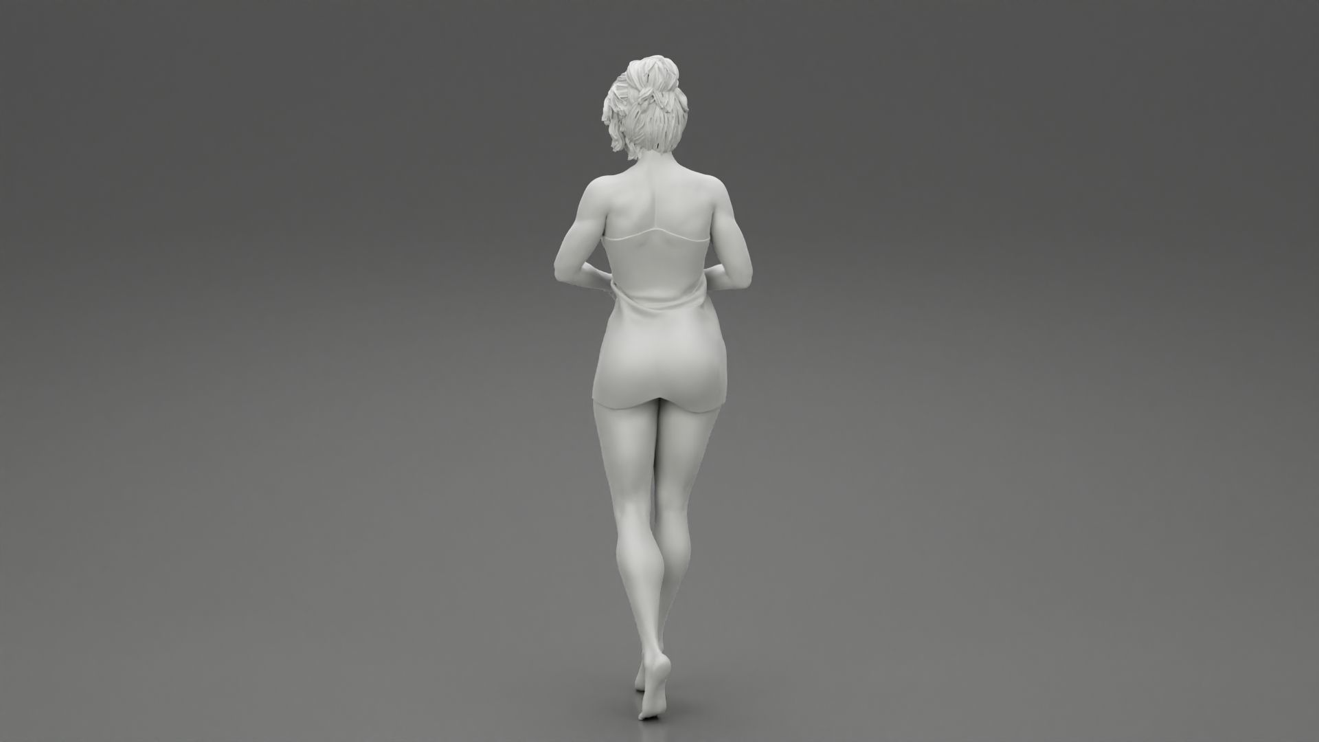 Woman Getting Out From Bathtub 3D print model_9