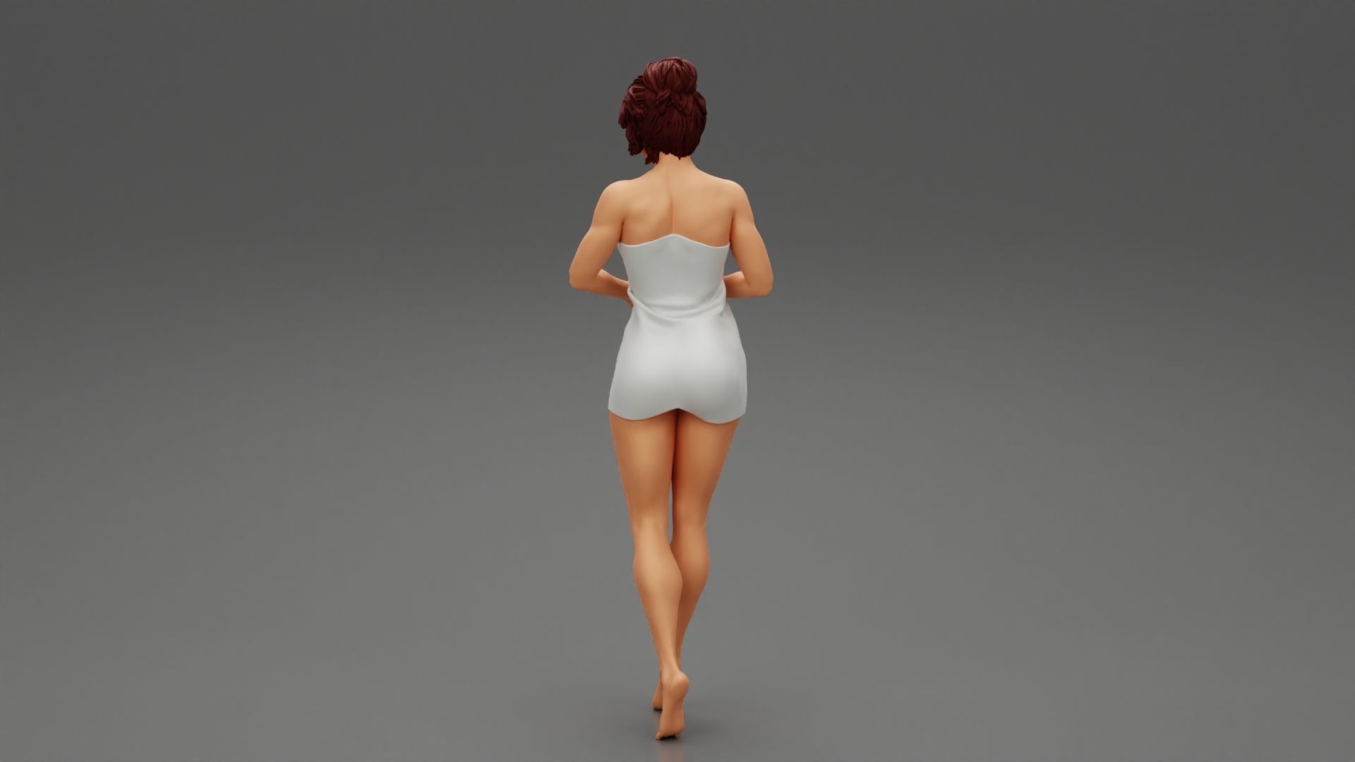 Woman Getting Out From Bathtub 3D print model_2