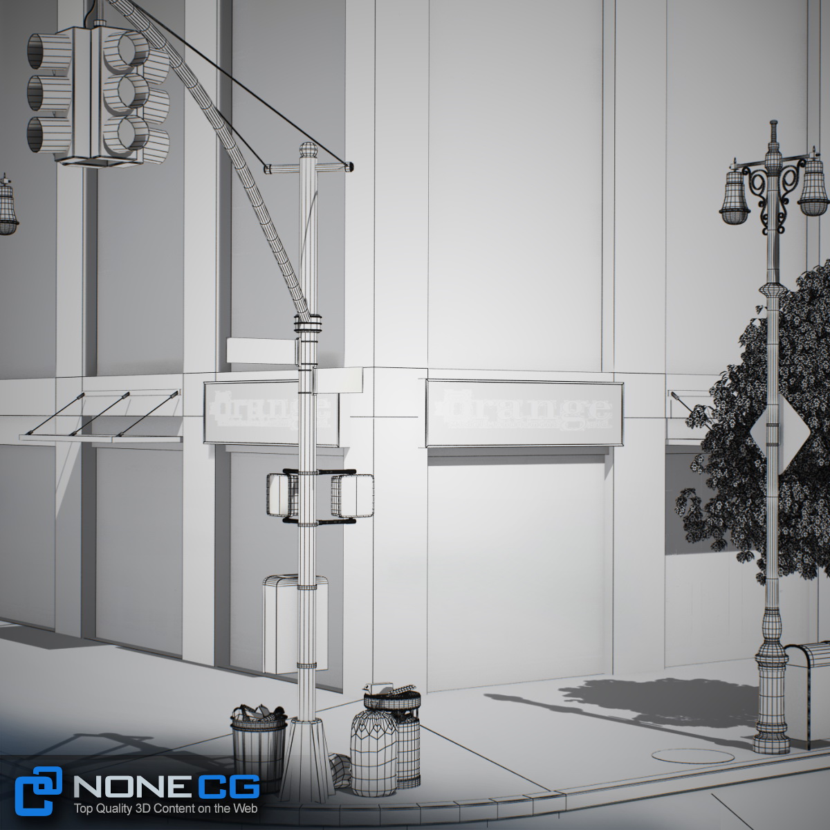 NYC Block Set 6 V2 Low-poly 3D model_36