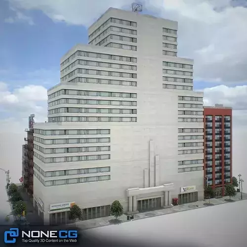 New York Block Set 6 V2 Low-poly 3D model 2