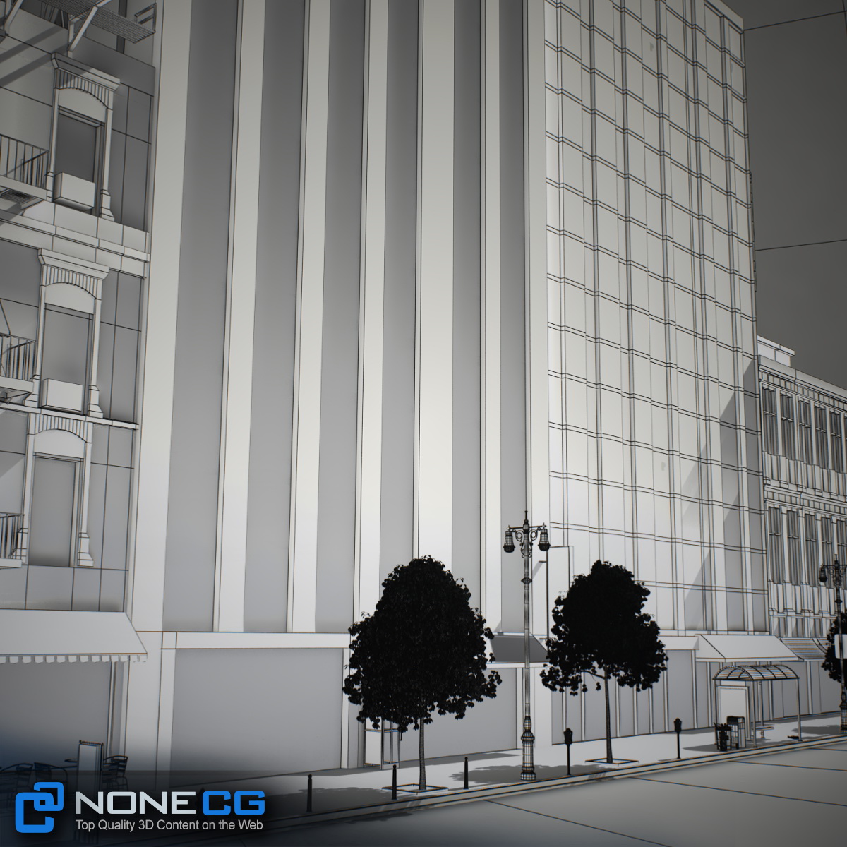 NYC Block Set 6 V2 Low-poly 3D model_40