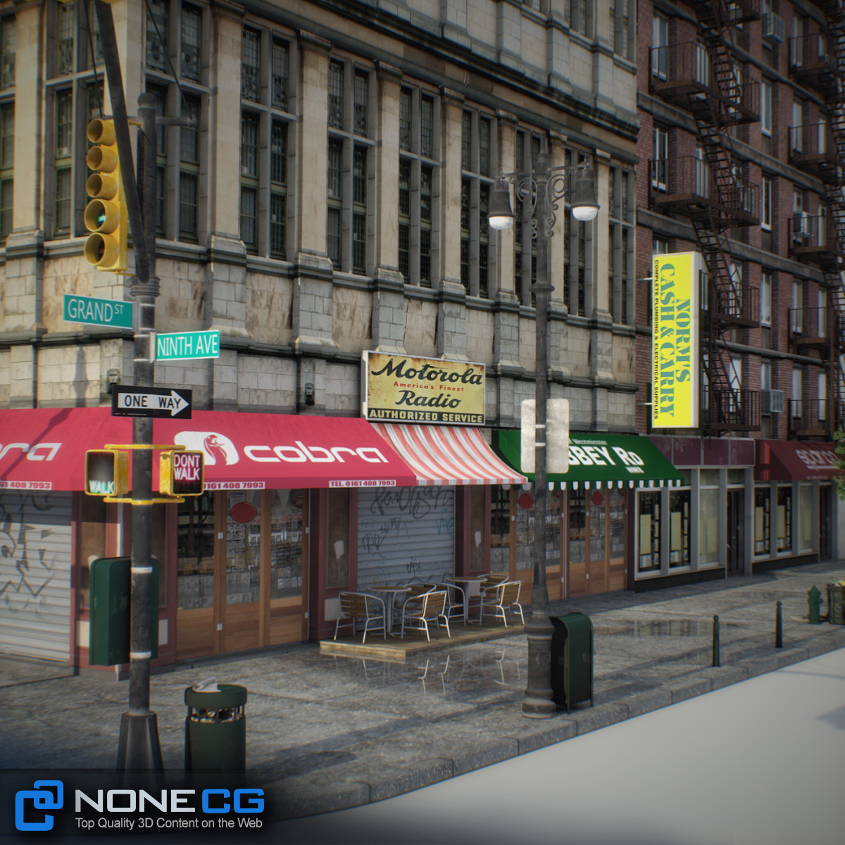 NYC Block Set 6 V2 Low-poly 3D model_13