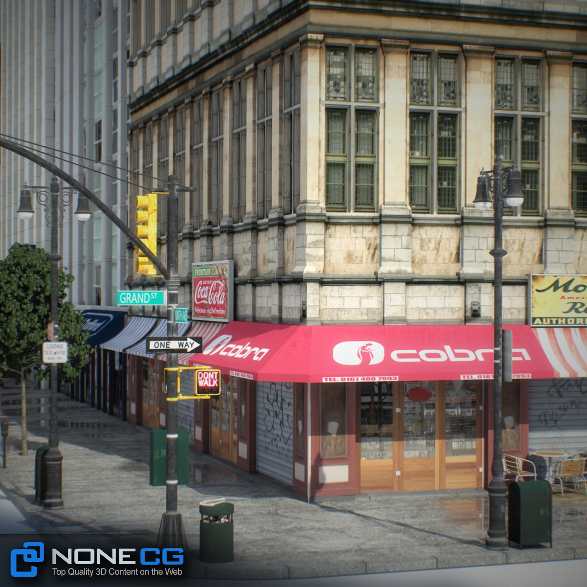 NYC Block Set 6 V2 Low-poly 3D model_12