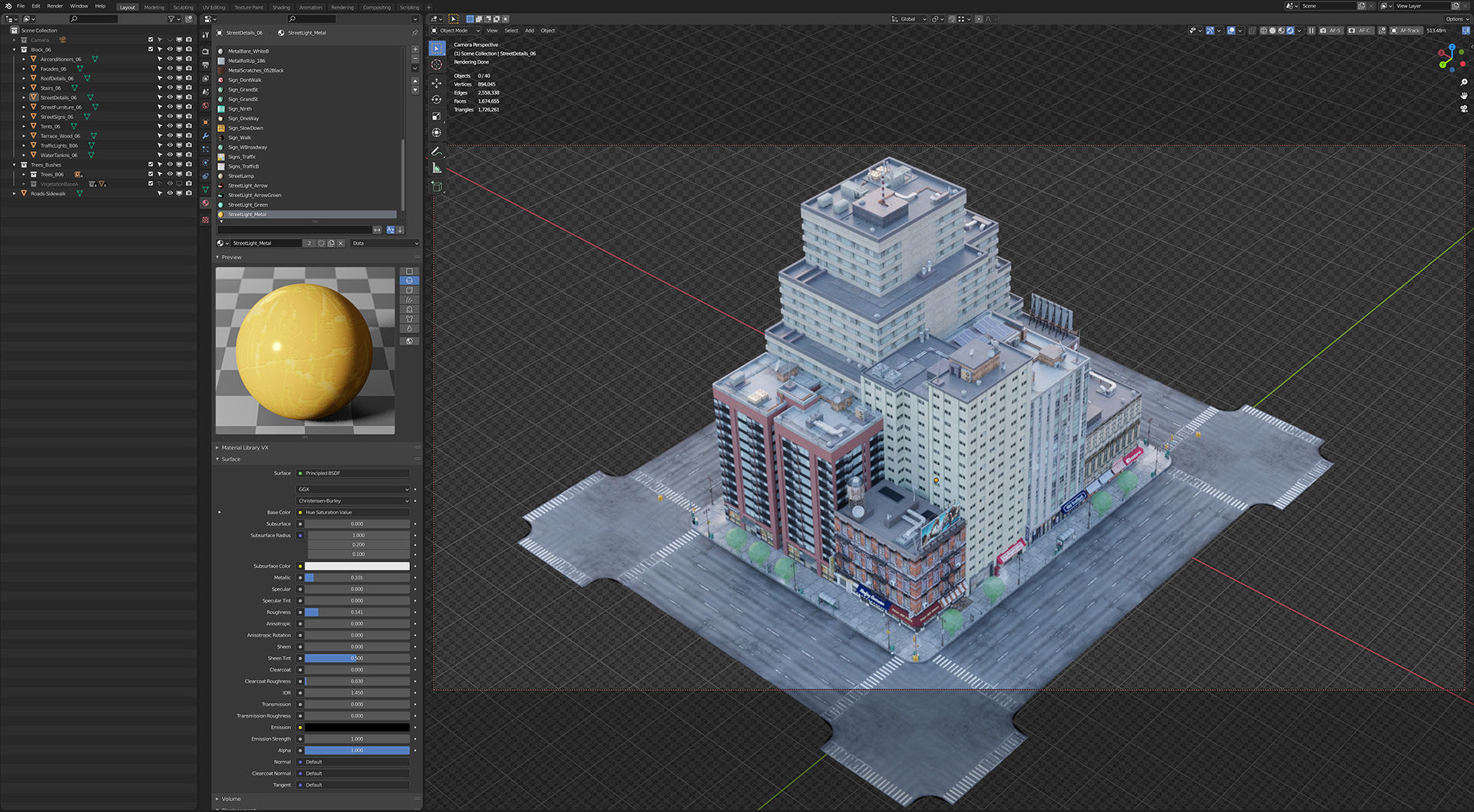 NYC Block Set 6 V2 Low-poly 3D model_27