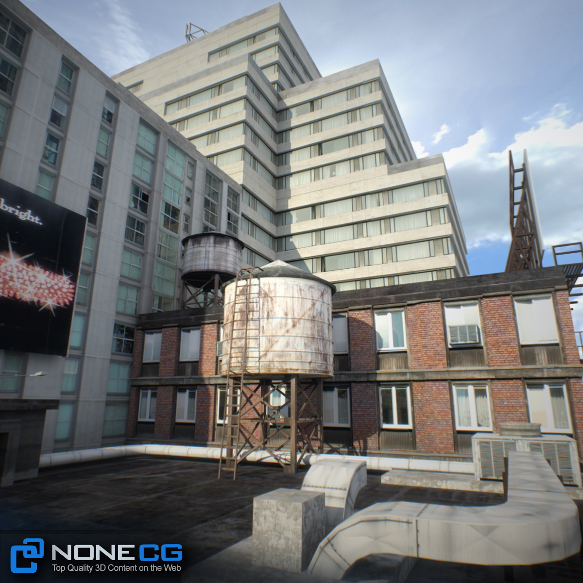 NYC Block Set 6 V2 Low-poly 3D model_26