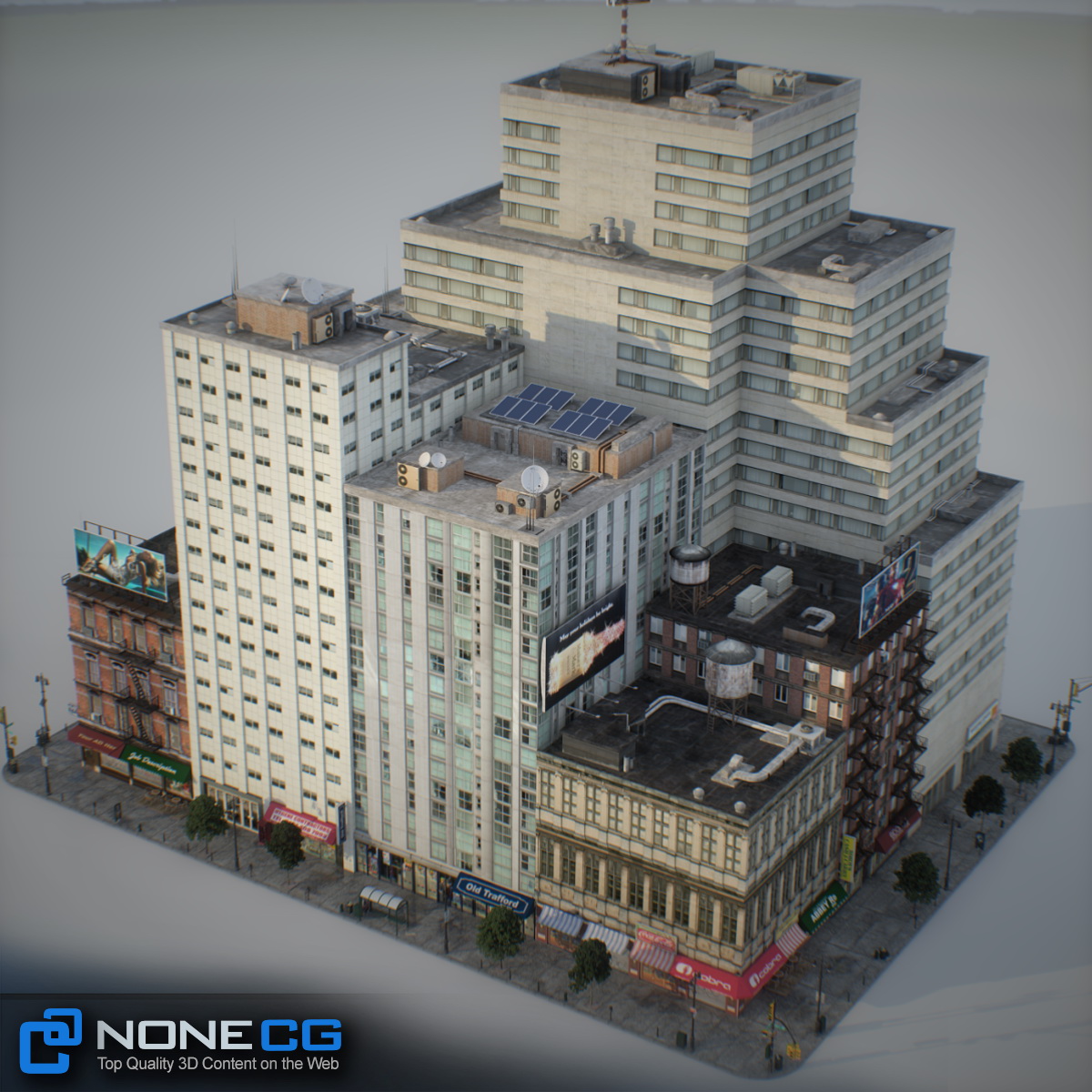 NYC Block Set 6 V2 Low-poly 3D model_23