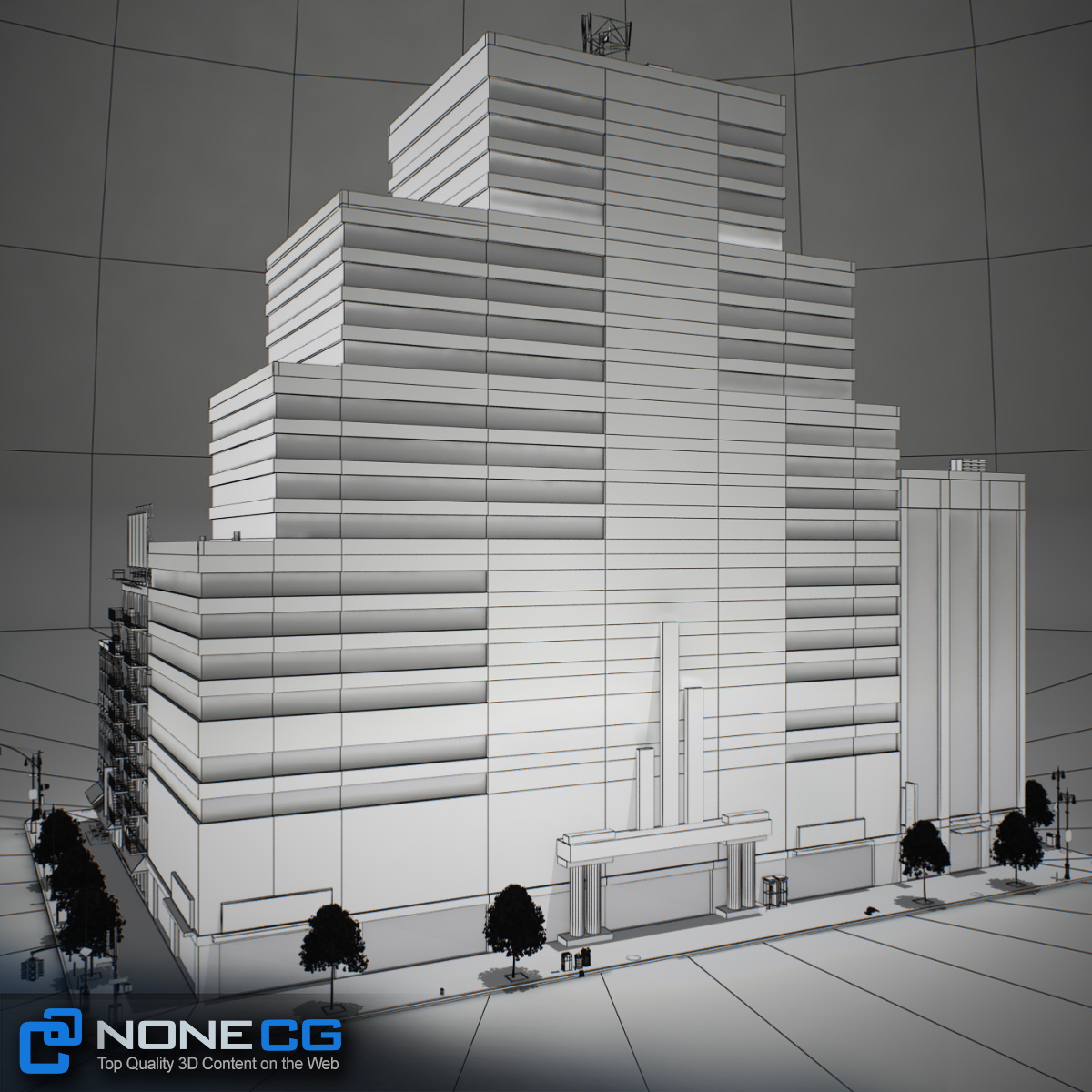 NYC Block Set 6 V2 Low-poly 3D model_32