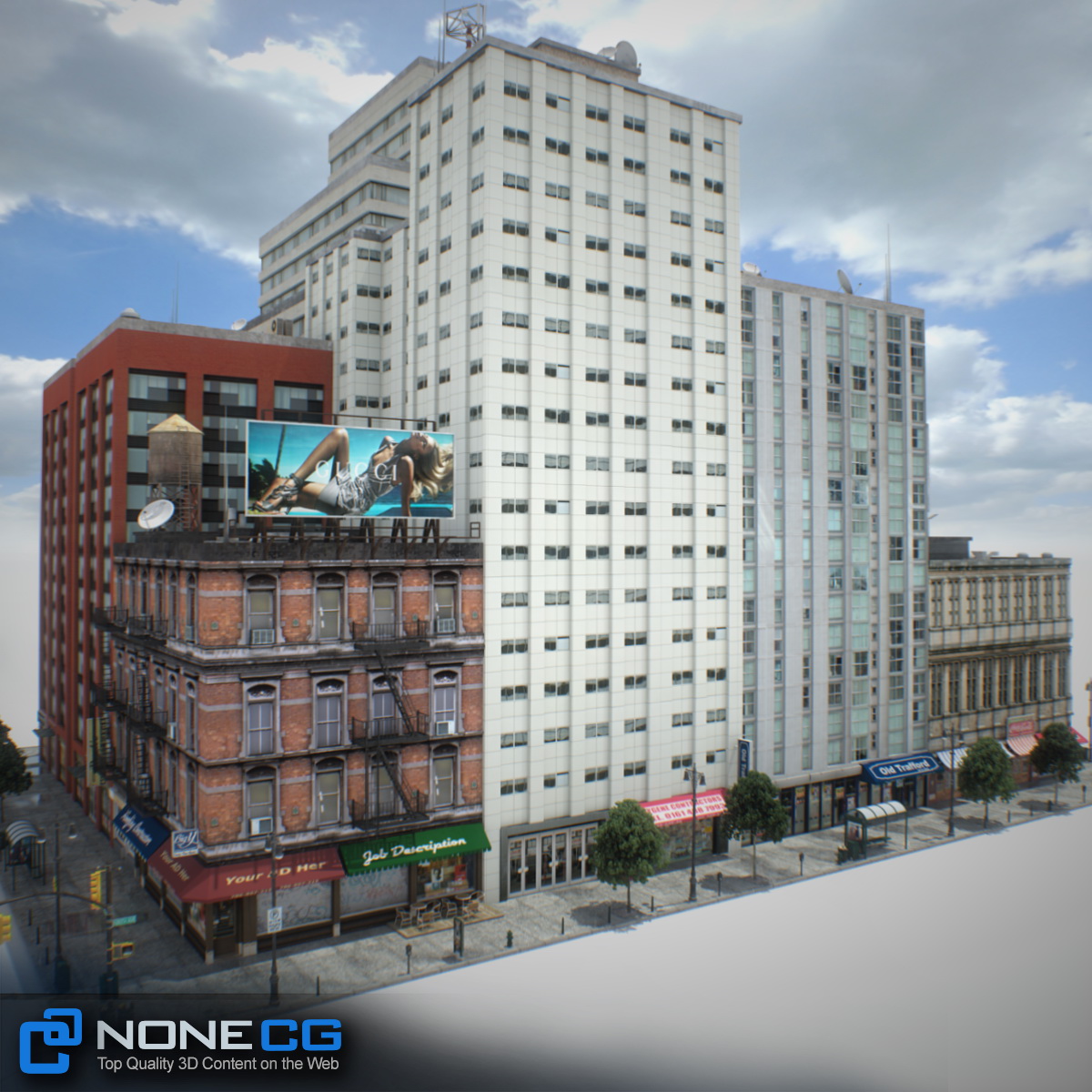 NYC Block Set 6 V2 Low-poly 3D model_2