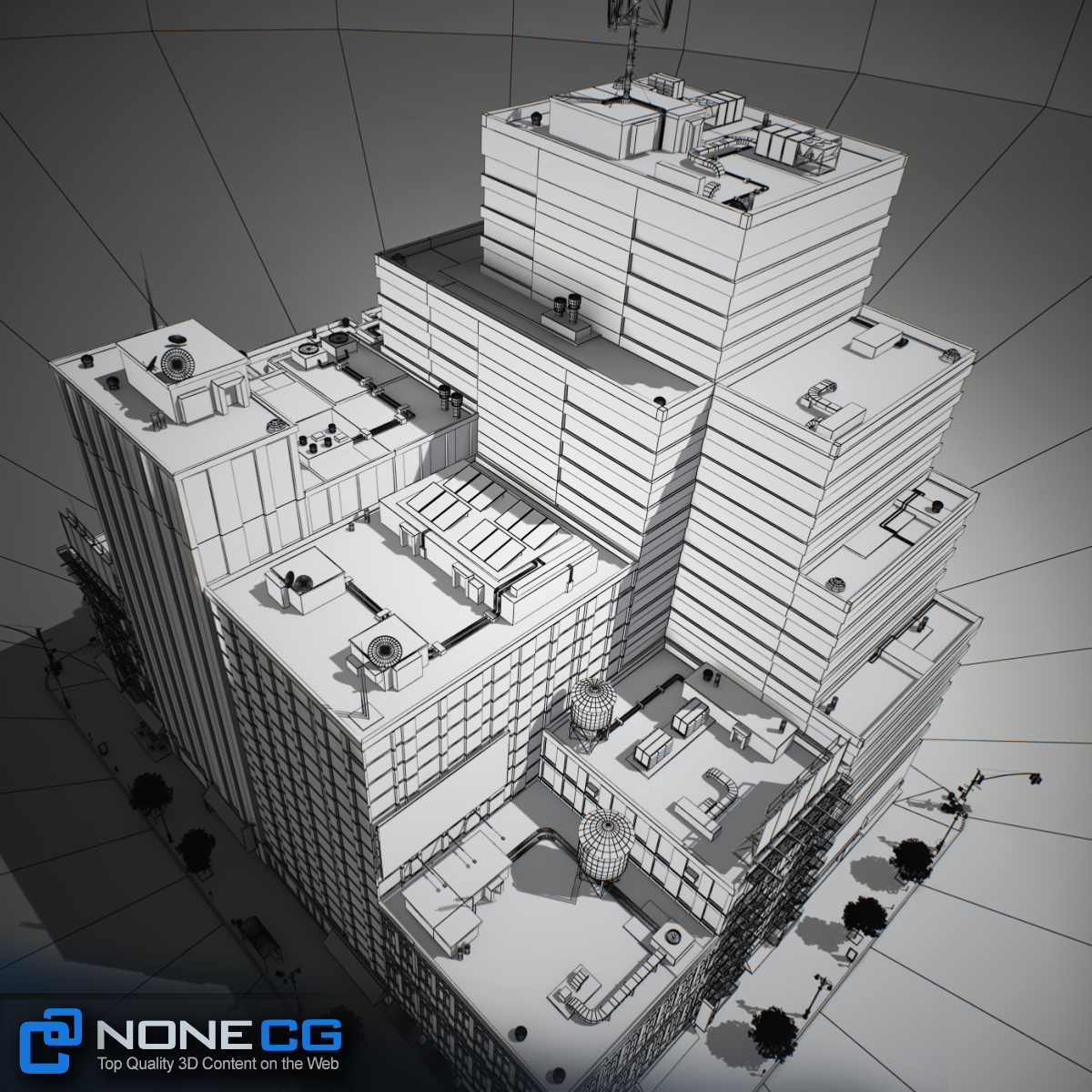 NYC Block Set 6 V2 Low-poly 3D model_46