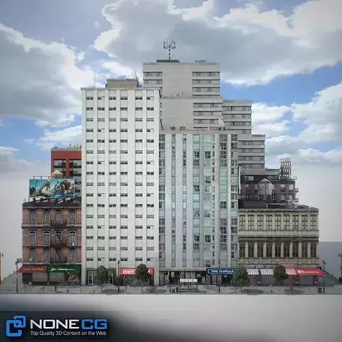 New York Block Set 6 V2 Low-poly 3D model 6