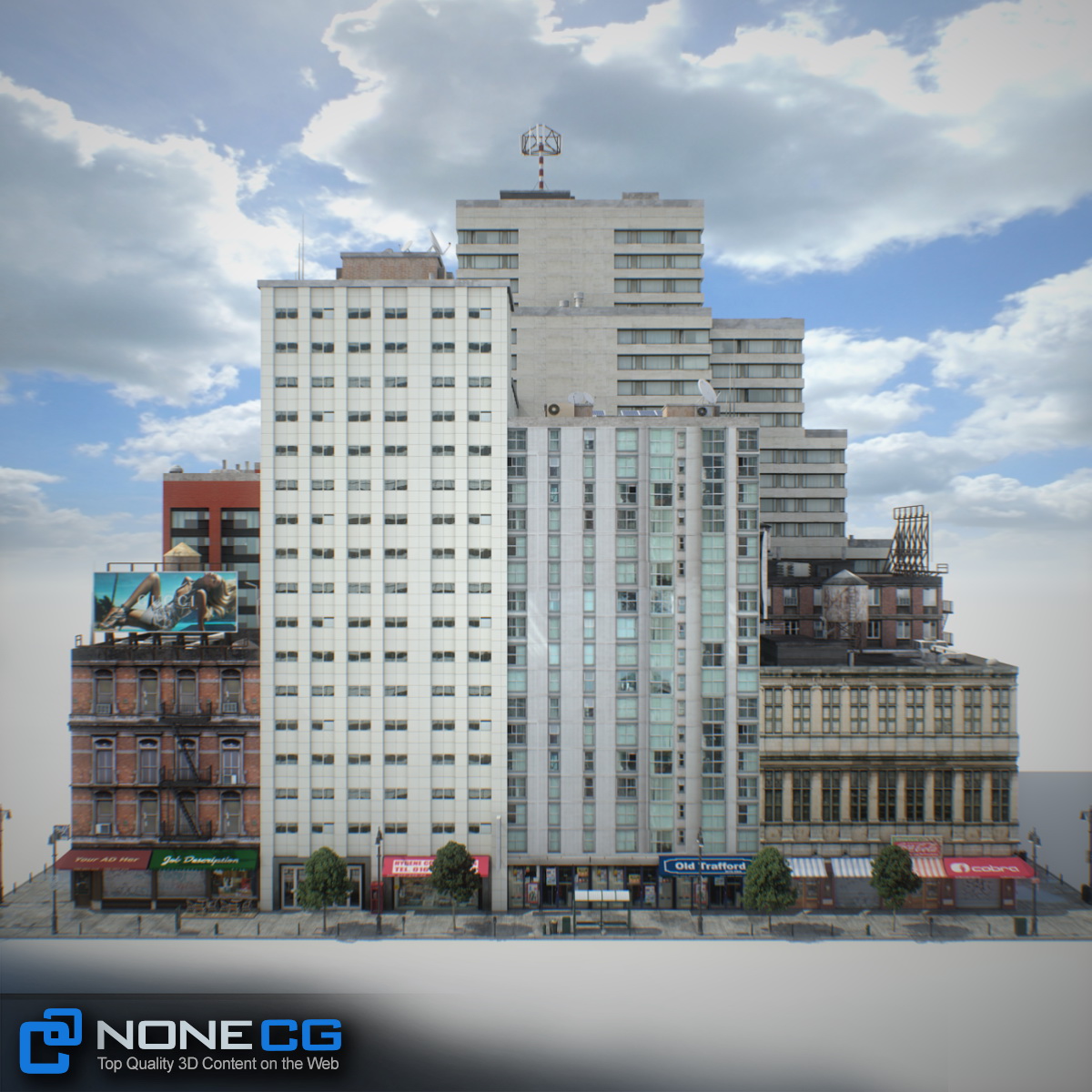 NYC Block Set 6 V2 Low-poly 3D model_5