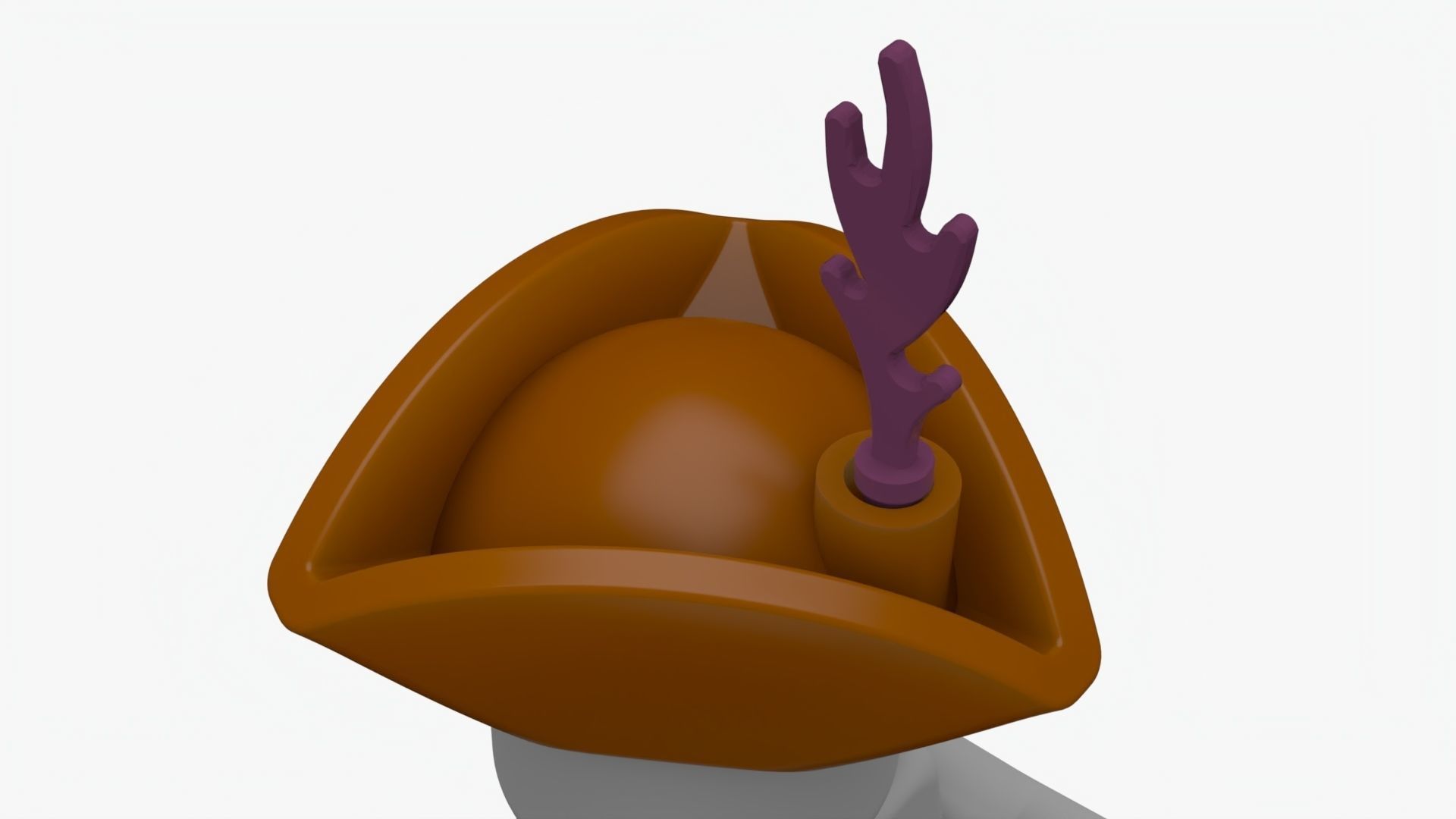 Pirate lego character with no texture and rigging 3D model_5